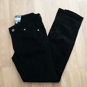 Juniors black stretch corduroy pants