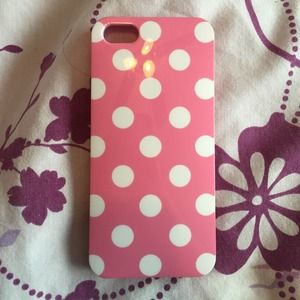 Pink polka dot iphone 5/5s case