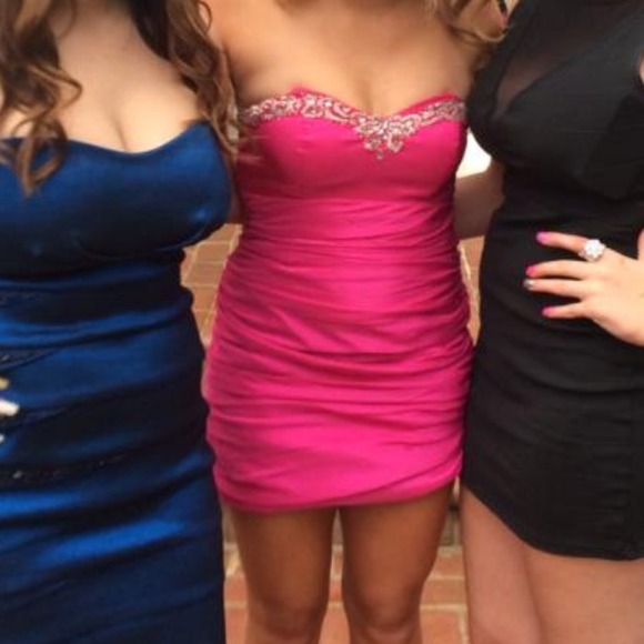 pink short formal dress