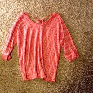 Orange and white shirt!