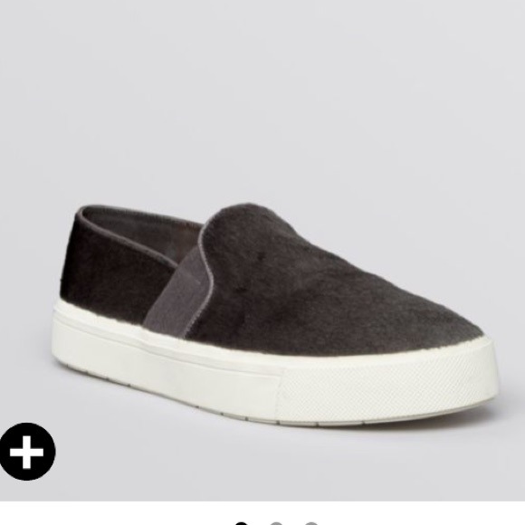 🚫SOLD 🚫 Black calf hair slip on sneakers