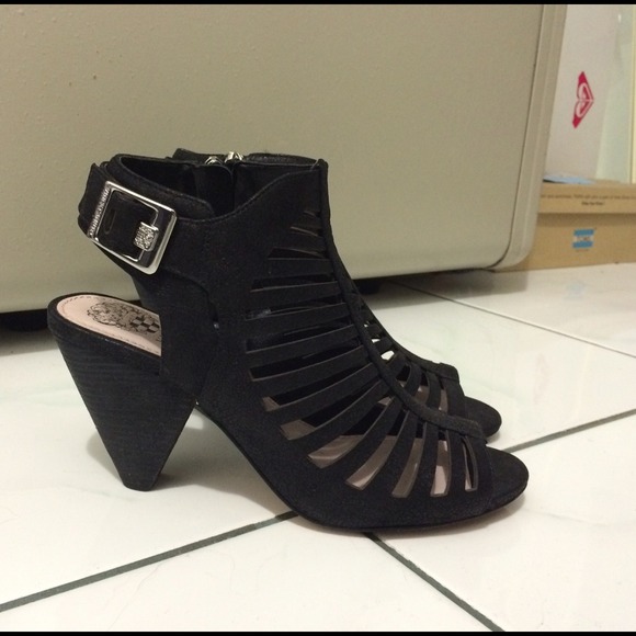 Black bootie heels