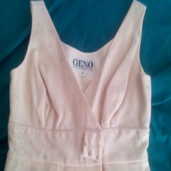 RARE Vintage Cocktail Dress w/ Rhinestones - AS IS - Picture 3 of 4