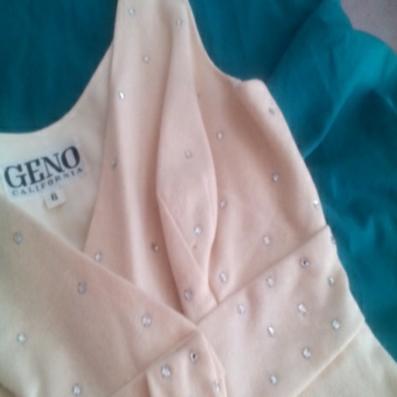 RARE Vintage Cocktail Dress w/ Rhinestones - AS IS - Picture 4 of 4