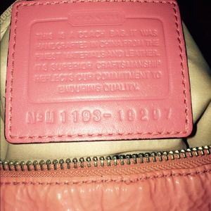 Coach pink patent leather bag