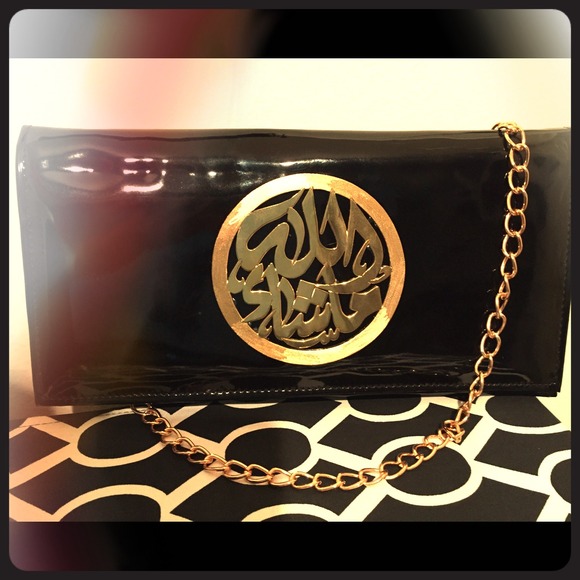 Custom Made BLACK leather Clutch