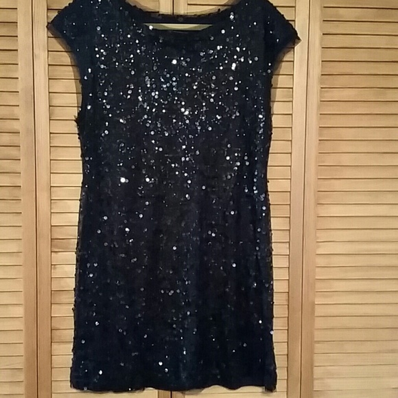 Reduced NWOT deep navy INC sequin dress...size XL