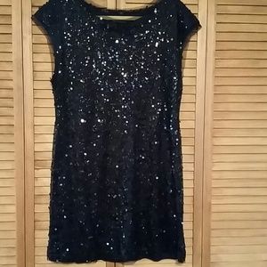 Reduced NWOT deep navy INC sequin dress...size XL