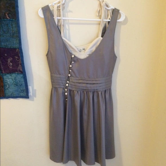Two layer satin knee length dress by Pency