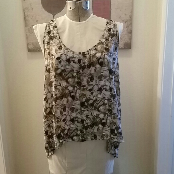 Olive patterned tank - Picture 1 of 4