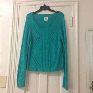 Turquoise Cabled Sweater