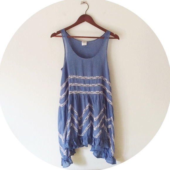 💌SOLD💌 Free People Trapeze Slip in Blue - Picture 2 of 4