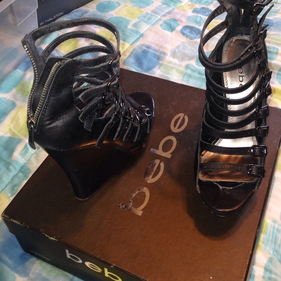 Gladiator Wedge Bebe shoes‼️