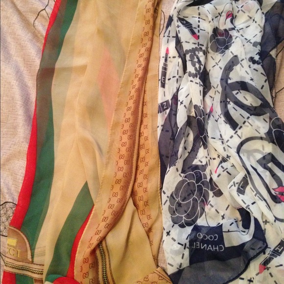 Chanel and Gucci scarf