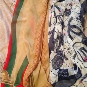 Chanel and Gucci scarf