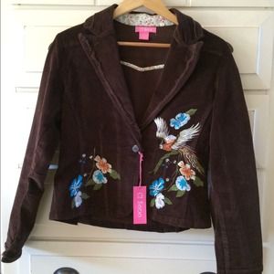 CiSono chocolate brown corduroy blazer