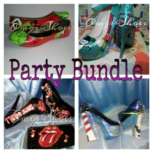 HP 11/8 Party Bundle 4 pair Custom Designed Shoes