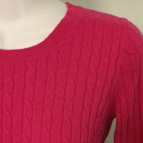 J. Crew Cambridge Cable Cashmere Blend Sweater - Picture 2 of 3