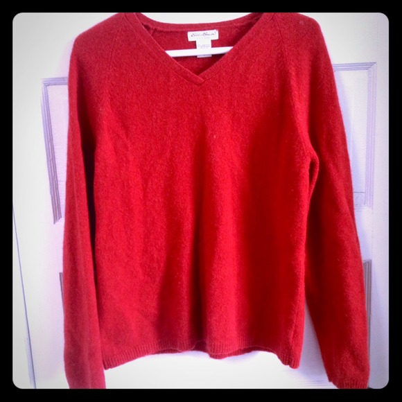 SOLD Red Eddie Bauer lambswool sweater