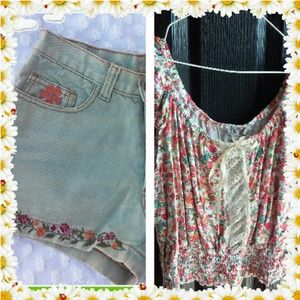 Bundle for Tracy??American Rag top&shorts