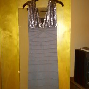 Gray a sequined dress