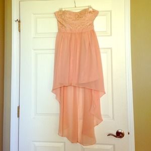 Lace/sheer high-low dress 💋