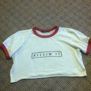 Crop top t-shirt "killin' it"
