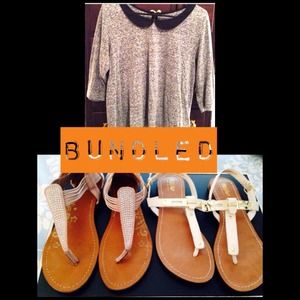 Abercrombie & Fitch Blouse & two pairs of sandals