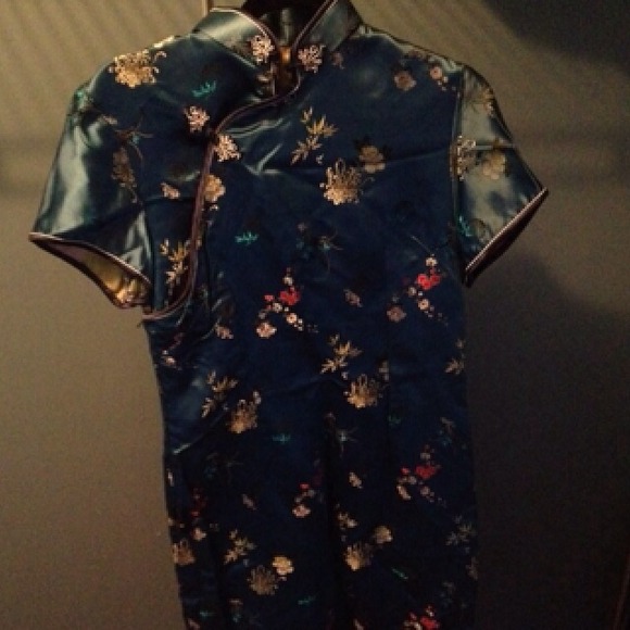 💥SOLD💥Silk blue Japanese dress
