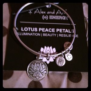 ALEX AND ANI - Lotus Peace Petals Charm Bangle