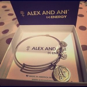 ALEX AND ANI - Initial A Charm Bangle