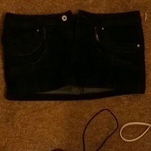 Black mini skirt