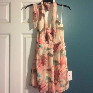 Floral halter dress