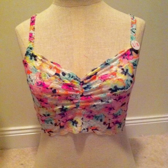 ❌SOLD❌New w/ tags VS bright lace bralette - Picture 2 of 4