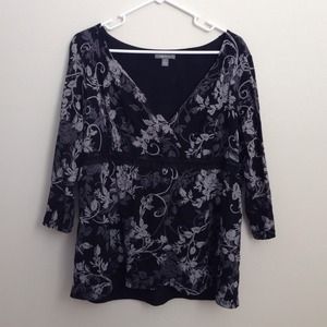 Black, Grey and Light Grey Apt.9 Blouse