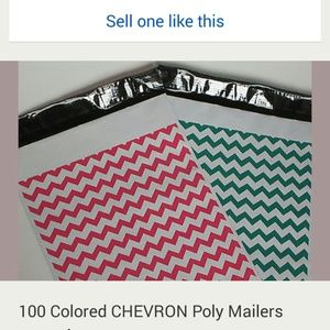Chevron poly mailers