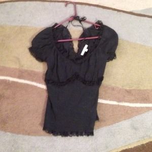 Cute black top!