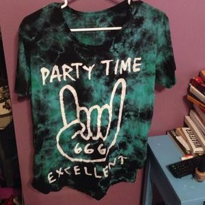 Urban outfitters party time tie dye tee