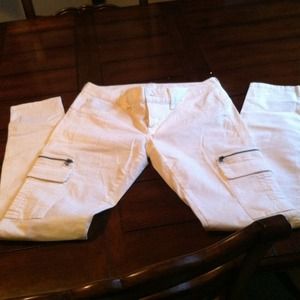 White cargo skinny jeans