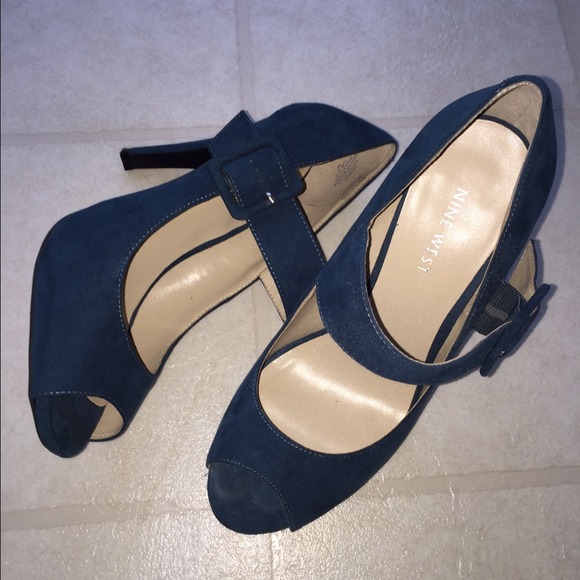 Reduced!!Gorgeous dark turquoise Nine West heels👠