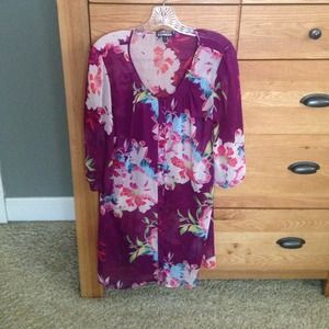 Sheer Floral Dress