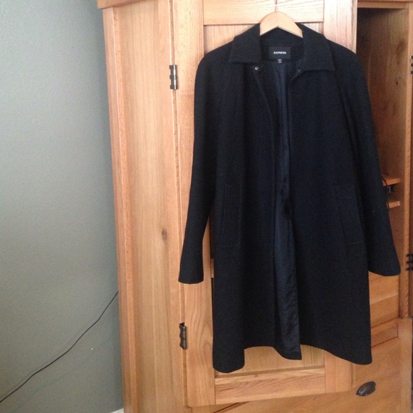 Black Wool Dress Coat