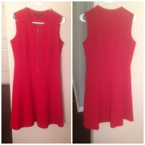 Red Dress with front zipper(NWOT)