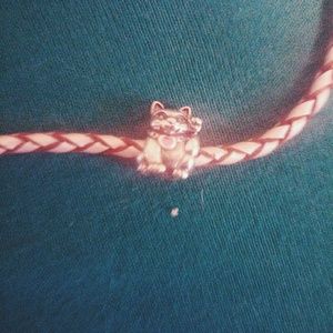 Pandora Charm - Lucky Cat Pink Enamel