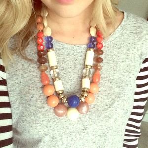 Funky Beaded Anthro Necklace