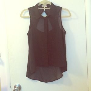 Sheer black tank top