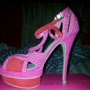Red and pinkn heels