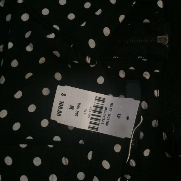 LF black and white polka dot bustier top! - Picture 3 of 4