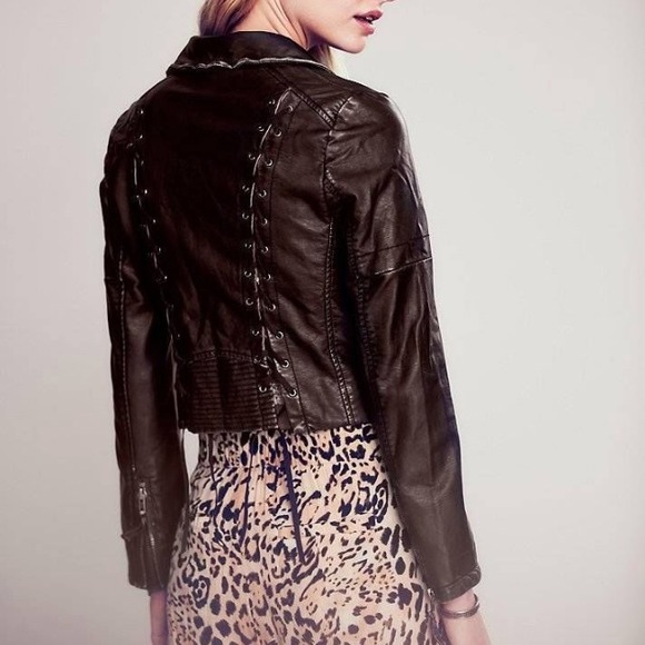Free People Vegan Leather Moto Jacket 🌹 - Picture 2 of 4