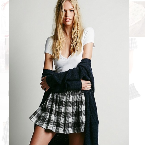 Free People Dresses & Skirts - Free People Plaid Mini Skirt w/ Pockets! NEW
